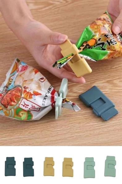 Woody Sofia 6lı Hava Sızdırmaz Poşet Torba Ambalaj Ve Paket Kıstırmalı Kapatma Klipsi - 5