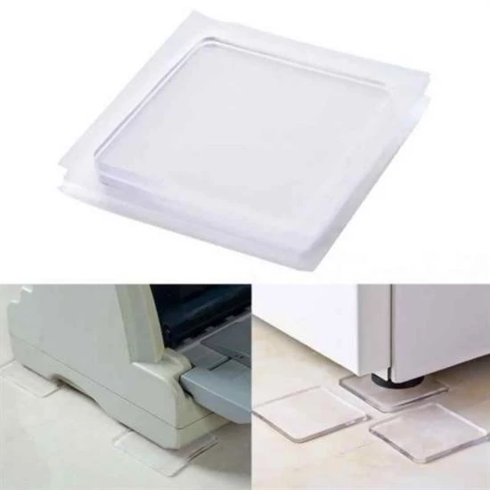 Woody Sofia 4 Adet Silikon Şeffaf Koltuk Mobilya Masa Beyaz Eşya Yazıcı Koruyucu Kaydırmaz Dayanıklı Pe - 5