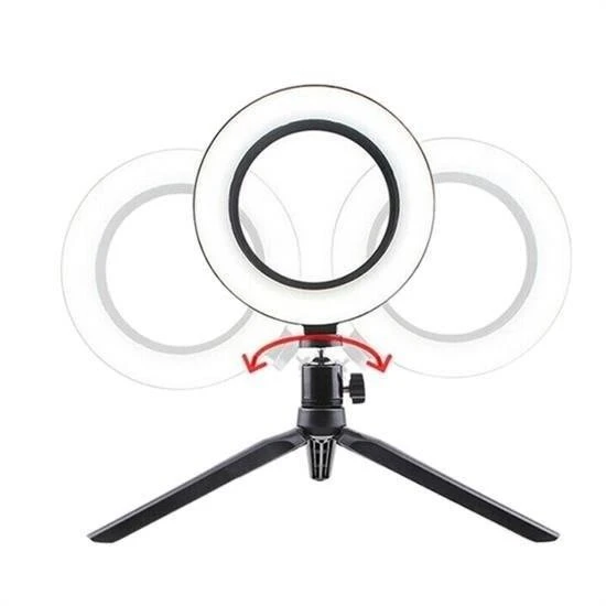 Woody Sofia 8inç 20cm Youtube Instagram Tiktok Selfie  Stüdyo Video Fotoğraf Ring Light  Tripod Led Halk - 12