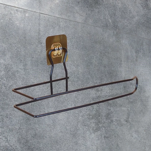 Woody Sofia Kendiliğinden Yapışkanlı Krom Paslanmaz Metal Havlu Kağıtlık Aparatı - 4