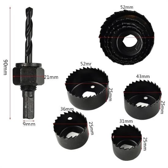 Woody Sofia 6 Parça Demir Ahşap Alçıpan Delme Buat Açma Seti - Resim 5