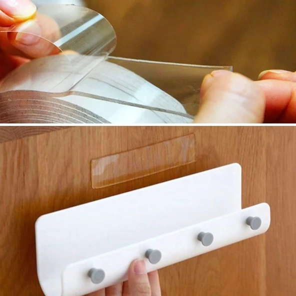 Woody Sofia Ultra Güçlü Çift Taraflı 2 mt x 3 cm Çift Taraflı Nano Bant - Resim 4