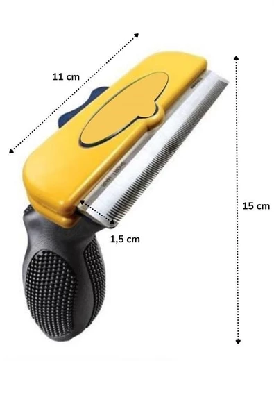 Woody Sofia Kedi ve Köpekler İçin Kısa Tüylü Köpek Tarağı Tüy Toplayıcı Tarak Large - 6