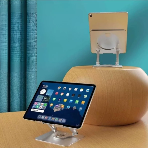 Woody Sofia 360 Derece Dönebilen Yükseltilmiş Masaüstü Ayarlanabilir  Metal Tablet Standı - 2