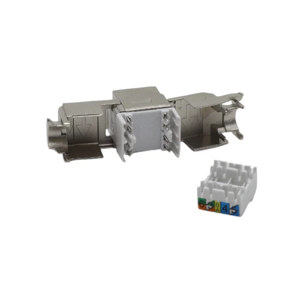 HCS CAT6A FTP TOOLLESS KEYSTONE JACK METAL T568 A/B 180 DERECE - 2