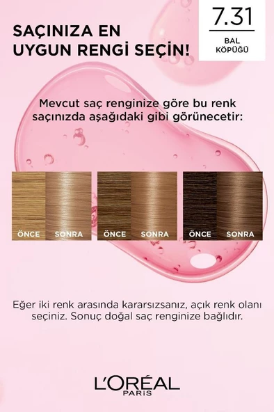L'Oréal Paris Excellence Creme Saç Boyası - 7.31 Bal Köpüğü - 7