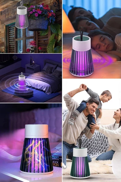 Woody Sofia İç ve Dış Mekanlar İçin Şarjlı Sinek Öldürücü Sivrisinek Kovucu,UV Işıklı Sineksavar Taşınabilir Gece Lambası - 8