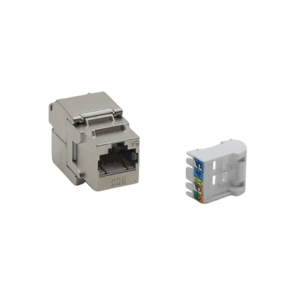 HCS CAT6A FTP TOOLLESS KEYSTONE JACK METAL T568 A/B 180 DERECE - 3
