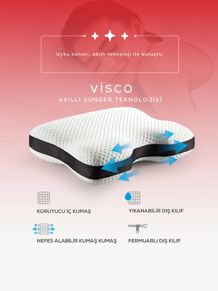 Moda Home Bedding Ortopedik Visco Horlama Azaltıcı Anti Snore Yastık