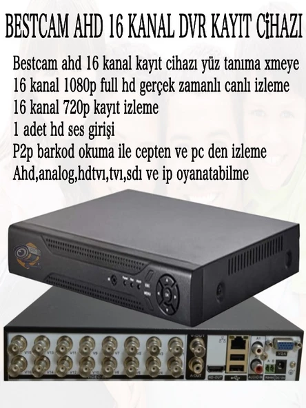 BESTCAM 12 Kameralı Set 5 Mega Piksel Sony Lensli FULL HD Gece Görüşü Renkli Güvenlik Kamera Seti 500 GB HDD - 2
