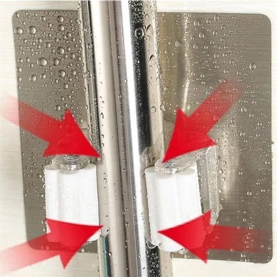 Woody Sofia Pratik Organizer 4lü Yapışkanlı Fırça Paspas Mop Fırça Sabitleyici Ergonomik Alet Aparatı - 7