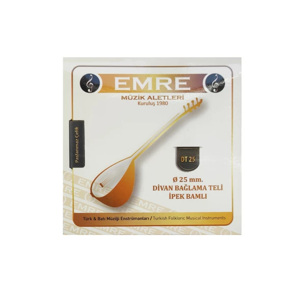 Emre 0.25 Divan Bağlama Teli Bambam lı Takım Tel 025