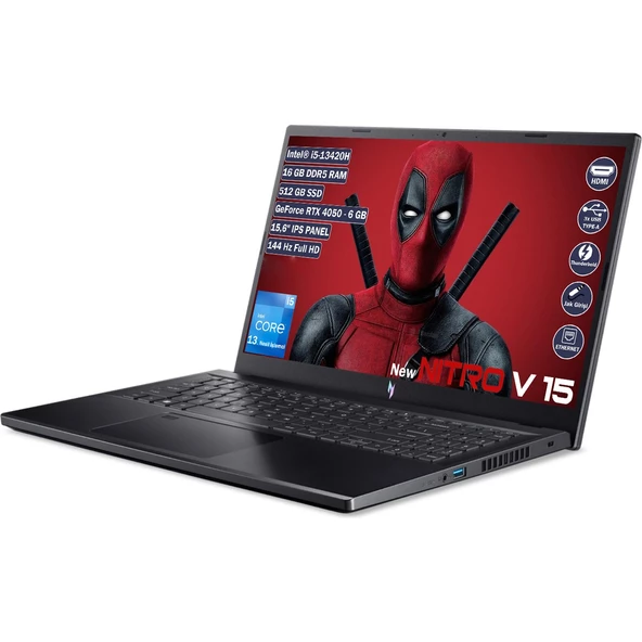 Nitro V 15 Intel Core I5 13420H 16 GB 512 GB SSD Rtx 4050 6 GB Freedos 15.6" Fhd IPS NH.QNBEY.001-16 - 3