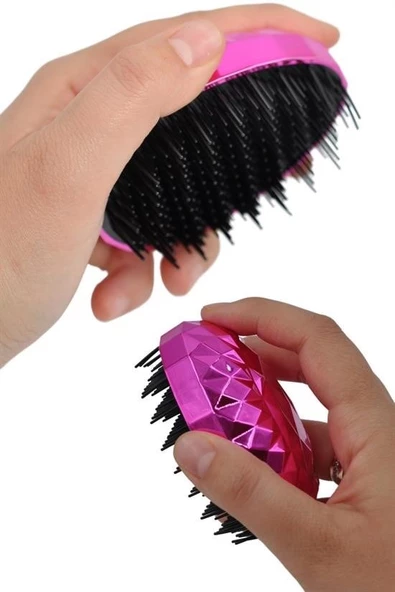 Woody Sofia Neon Pembe Düzleştirici Tarak Geniş Aralıklı Her Saç Tipine Uygun Fırçalı Saç Düzleştirici - 7