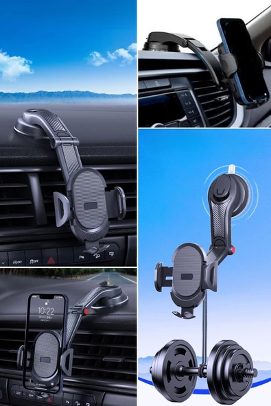 Woody Sofia Güçlü Vantuzlu Araç İçi Konsol Üstü Telefon Tutucu Aparat - 6