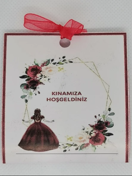 50 Adet Özel Tasarım Hazır Paketlenmiş Hediyelik Dağıtmalık Kına - 4