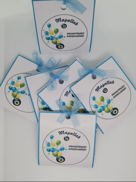 50 Adet Özel Tasarım Hazır Paketlenmiş Hediyelik Dağıtmalık Maaşallah Yazılı Sünnet Kınası - Resim 2