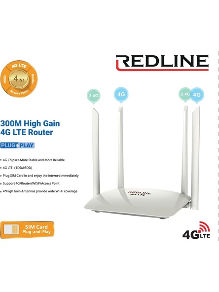 REDLİNE 4G LTE-20 ROUTER SİM KART MODEM