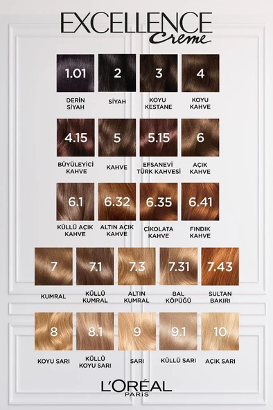 Excellence Creme Saç Boyası 4.15 Büyüleyici Kahve - 7
