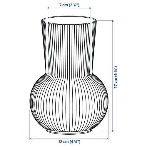 SUMUHOME PADRAG DEKORATİF CAM VAZO SAYDAM CAM 17 CM - 6