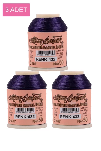 Royaleks 3 Adet Altınbaşak Oya ve Dantel İpi 20 gr - Royaleks - No: 432