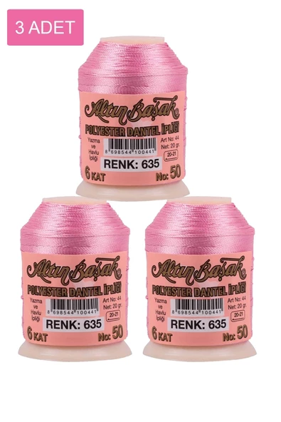 Royaleks 3 Adet Altınbaşak Oya ve Dantel İpi 20 gr - Royaleks - No: 635