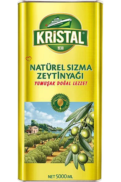 Kristal Naturel Sızma Yumuşak Doğal Zeytinyağı 5 Lt