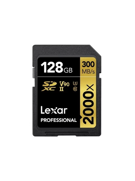 Lexar Professional 128GB 2000X 300MB/s 8K V90 SD Hafıza Kartı - Resim 2