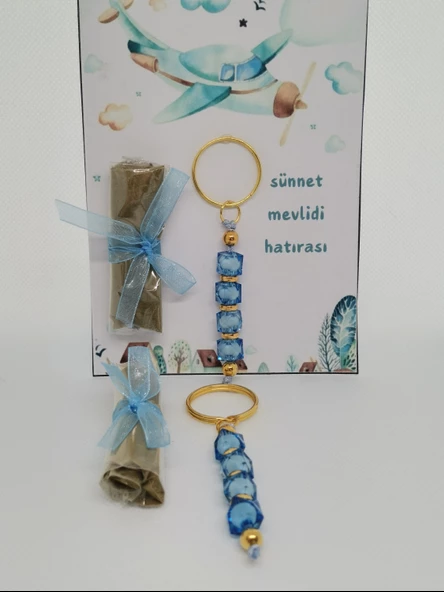 25 Adet Uçak Görsel Hazır Paketlenmiş Hediyelik Dağıtmalık Sünnet Kınası ve Anahtarlık - Resim 2