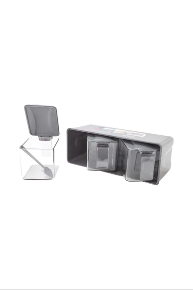 3 Lü Baharatlık Set Duvar Askılı Royaleks-L677 - 2