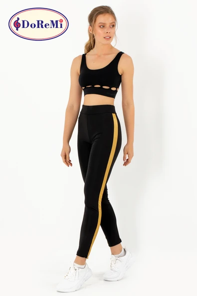 DoReMi Active Sportive Kalın Çizgili Tayt-878 - Resim 10