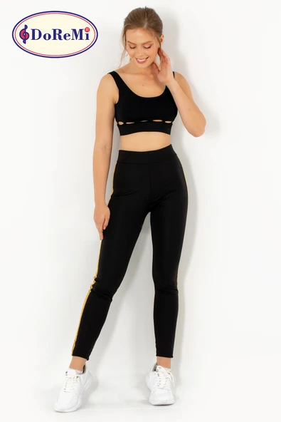 DoReMi Active Sportive Kalın Çizgili Tayt-878 - Resim 9