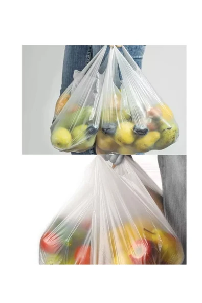 Şeffaf Atlet Poşet Küçük Boy 24x43 cm 1 Paket Takriben 300 Adet - 3