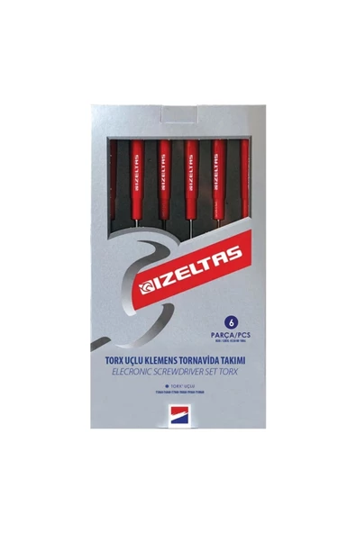 İzeltaş 6 Parça Torx Uçlu Klemens Tornavida Takımı