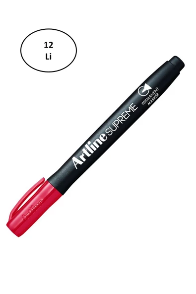 artline Supreme Permament Markör 1.0 Mm Kırmızı 12'li