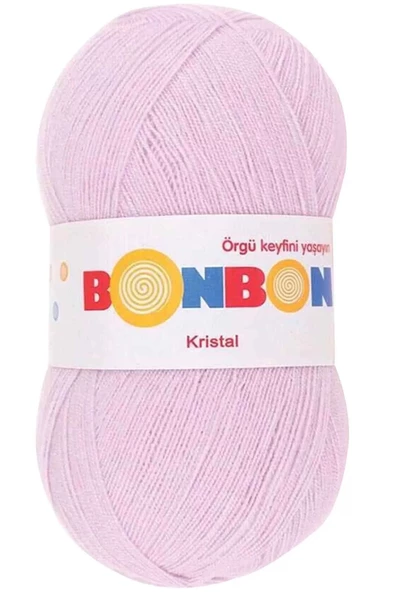 BONBON 1 Adet Kristal El Örgü Lif İpi Açık Lila 98332