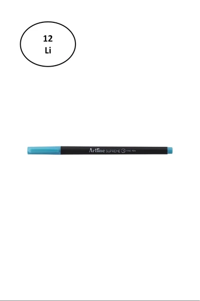 artline Supreme 0.4mm Fine Keçe Uçlu Kalem Mavi 12'li