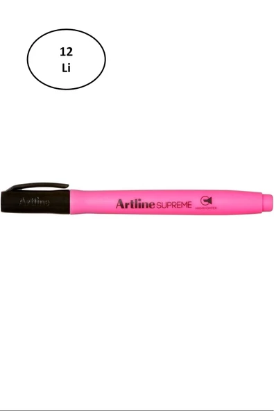 artline Supreme Fosforlu Kalem Pembe 12'li