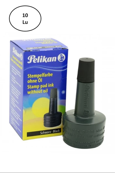 Pelikan Stampa Mürekkebi Siyah 28 ml 10'lu