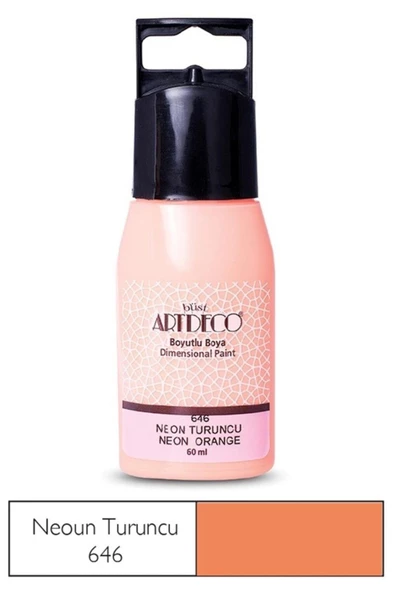 Artdeco Boyutlu Neon Boya 60ml Turuncu 646