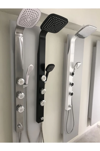 Sam Banyo Elmas Siyah Duş Seti-Black Robot Duş, Paslanmaz Siyah Robot Duş, Masajlı Siyah Robot Duş - 5