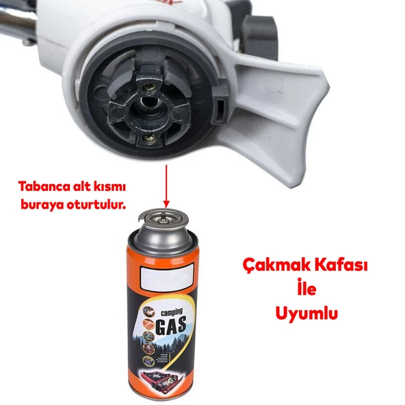 Kamp Gazı 5 Adet Bütan Propan Gaz Tüpü Portatif Ocak Kartuşu Tek kullanımlık Pürmüz 400 ml - 3