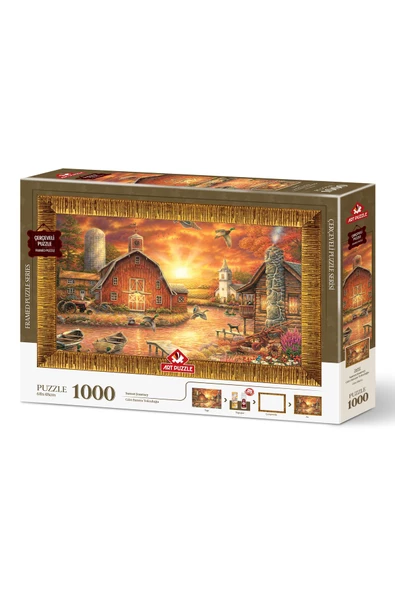 Art Puzzle Gün Batımı Yolculuğu 1000 Parça Çerçeveli Puzzle 5692