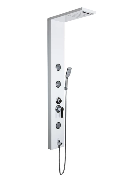 Sam Banyo Fırat Beyaz Masajlı Duş Paneli, Duş Kolonu, Robot Duş, Duş Fiskiyesi, Duş