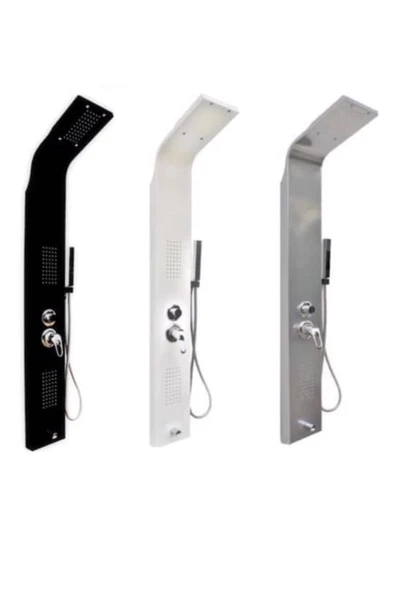 Sam Banyo Kuğu Siyah Dikey Duş Paneli - 4