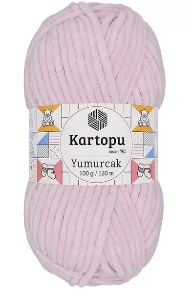 Kartopu 1 Adet Yumurcak Kadife El Örgü İpi Toz Pembe K1562