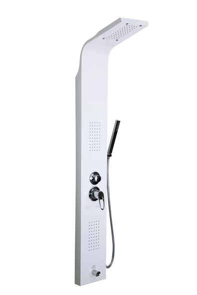Sam Banyo Kuğu Beyaz Dikey Duş Paneli ,Duş Kolonu, Robot Duş, White Dikey Jakuzi - 2