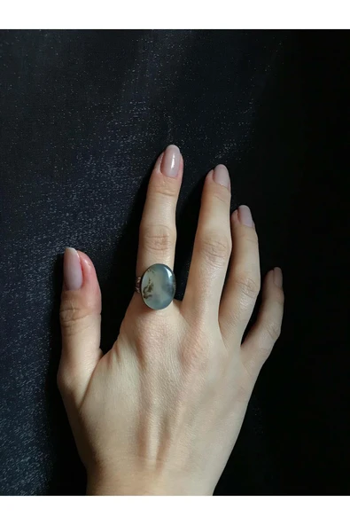 Asya Serisİ Gümüş Yemen Akiği Bayan Otantik Yüzük 925 Ayar Ayarlanabilir Ölçülü - 4