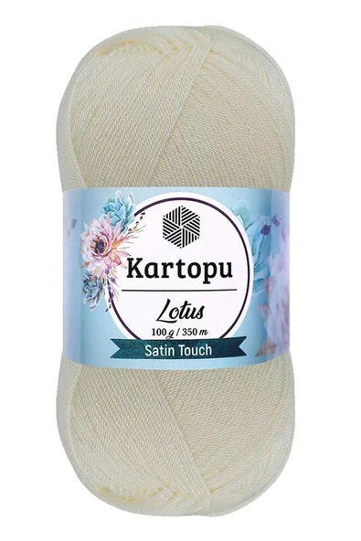 Kartopu 1 Adet Lotus Bikini Büstiyer Bluz Örgü İpi  K019 Ekru