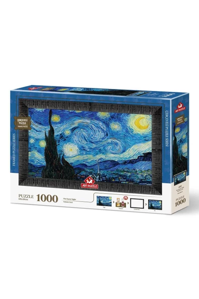 Art Puzzle Yıldızlı Gece 1000  Parça Çerçeveli Puzzle 5689